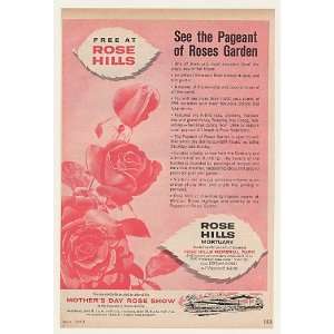  1964 Rose Hills Mortuary Pageant of Roses Garden Print Ad 