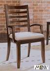 Dark Cherry Contemporary Ladder Back Dining Side Chair  