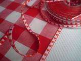 RED SOMERSET GINGHAM COTTON ♥ FABRIC CHECK  