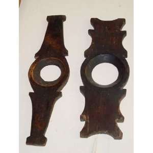  Peruvian Primitive Chicha Wooden Strainer Holders