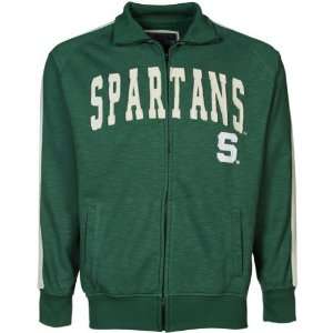 NCAA Michigan State Spartans Green Pinnacle Heathered Full Zip Jacket 