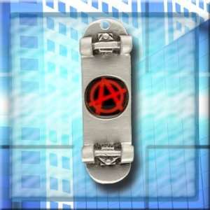  Anarchy Skateboard II Charm on a 30 Black Cord, SC1207 