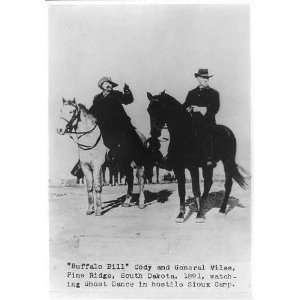  Buffalo Bill,General Miles,Pine Ridge,South Dakota,1891 