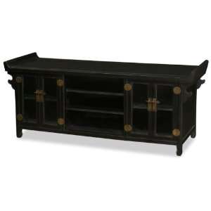  Chinese Altar Style Media Cabinet   Black Furniture 