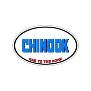  CHINOOK   Bad to the Bone   Dog Breed Euro   Window Bumper 