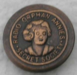 Radio Little Orphan Annie Secret Society Pinback Pin  
