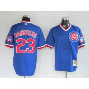 Ryne Sandberg #23 Chicago Cubs Replica Retro Jersey Blue 