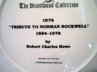 NORMAN ROCKWELL Brantwood Howe Collector Plate 1978  