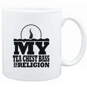 Mug White  my Tea Chest Bass is my religion Instruments 