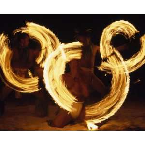  National Geographic, Torch Twirling Tahitian Dancers, 16 x 