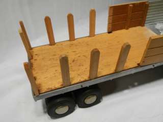 Vintage Smith Miller 1950s GMC Tractor & Flatbed Stake Trailer 