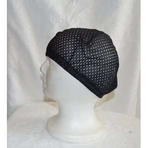 Black Mesh Dome Hat   Spandex Wave Builder Du rag Cap  