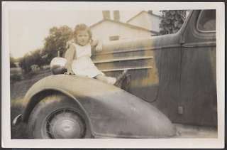 Photo Mistake Girl w/ 1936 Chevrolet Chevy Car 642548  
