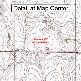  USGS Topographic Quadrangle Map   Shattuck NW, Oklahoma 