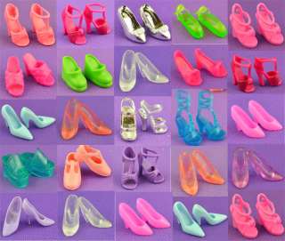 Lovely Mix 24pcs12 Pair Different Barbie Shoes For Barbie Doll  