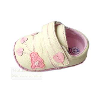   Baby Girls Hearts Leather Soft Sloe Shoes 3 18 months WN101P  