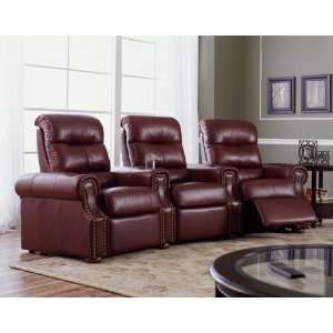    Pressian Leather Match Home Theater Seating
