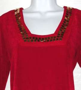 NEW Slinky Brand 3/4Sleeve Tunic & Pants Set RED/S or M  