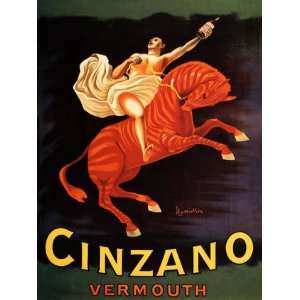   HORSE CINZANO VERMOUTH CAPPIELLO FRANCE FRENCH VINTAGE POSTER REPRO