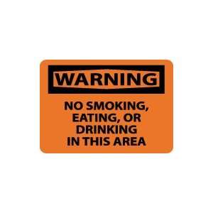 OSHA WARNING No Smoking Eating Or Drinking In This Area Safety Sign 