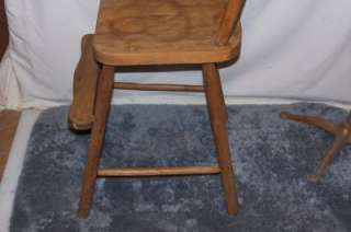 Antique Slat Back High Chair Oak?  