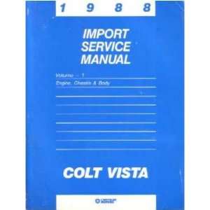  1988 DODGE COLT VISTA Shop Service Repair Manual Book Automotive