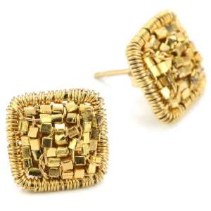    Dana Kellin 14k Gold Fill Small Square Post Earrings Jewelry