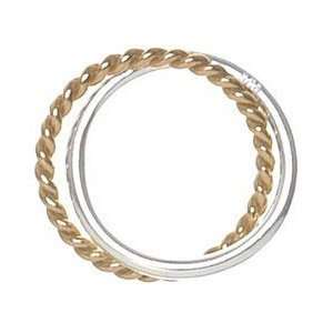   Silver 2 Tone Small Interlocking Circle Pendant SkyeSterling Jewelry