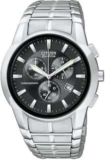 Citizen AT2050 56E Mens Watch Chronograph Black Dial Round 