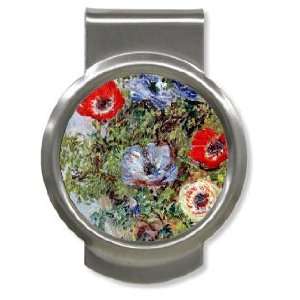  Still Life with Anemones By Claude Monet Money Clip 