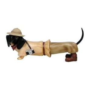  Hot Diggity Dachshund Safari Weiner Dog Figurine 