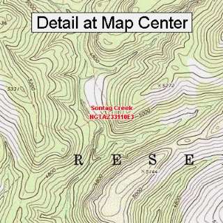 USGS Topographic Quadrangle Map   Sontag Creek, Arizona (Folded 