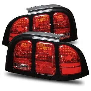  94 98 Ford Mustang Red/Clear Tail Lights Automotive