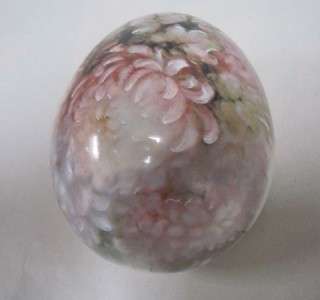 Hand Decorated Ceramic Chrysanthemum Easter Egg  