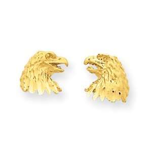  14k Gold Diamond cut Eagle Earrings Jewelry