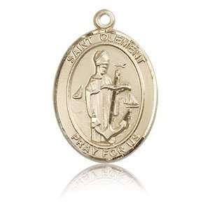  14kt Yellow Gold 3/4in St Clement Medal Jewelry