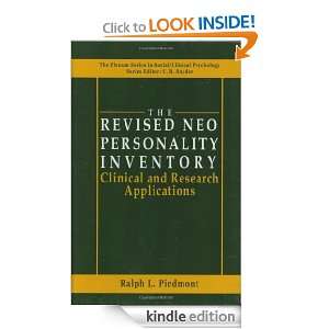 The Revised NEO Personality Inventory  Clinical and Research 