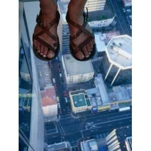  Streets and Buildings Seen from the Glass Floor at Skytower 