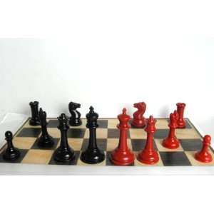  Staunton Chess Set (Red/Black) Toys & Games