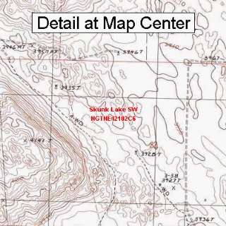  USGS Topographic Quadrangle Map   Skunk Lake SW, Nebraska 