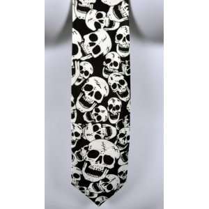  Skull Neck Tie Rockabilly Ink Tattoo Halloween Punk Oi 