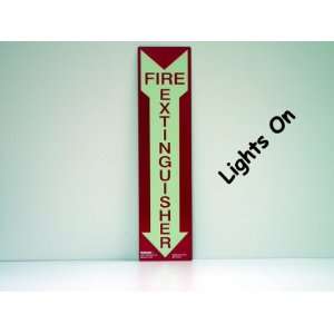  Photoluminescent Fire Extinguisher Sign 3 X 12