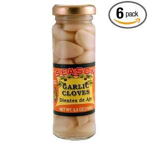 SEASON Garlic Cloves, 3.5 Ounce Units (Pack of 6)  Grocery 