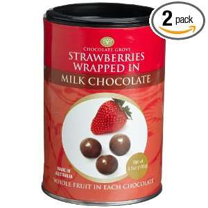 Chocolate Grove Straberries Wrapped in Milk Chocolate, 3.5 Ounce Tins 