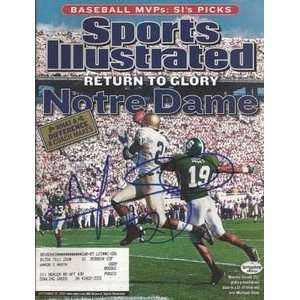  Maurice Stovall Signed Notre Dame Sports Illustrated 9/30 