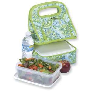  Green Paisley Savoy Lunch Tote Jewelry
