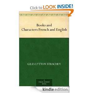 Books and Characters French and English Giles Lytton Strachey  