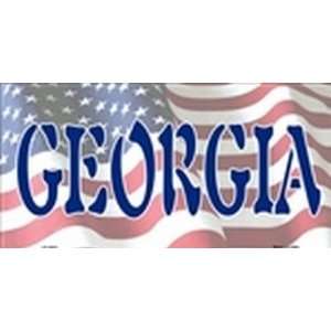 American Flag (Georgia) License Plate Plates Tags Tag auto vehicle car 