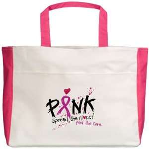  Beach Tote Fuchsia Cancer Pink Ribbon Spread The Hope Find 