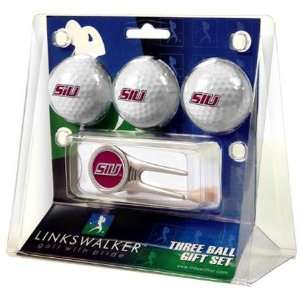  Southern Illinois Salukis SIU NCAA 3 Ball Gift Pack & Cap 